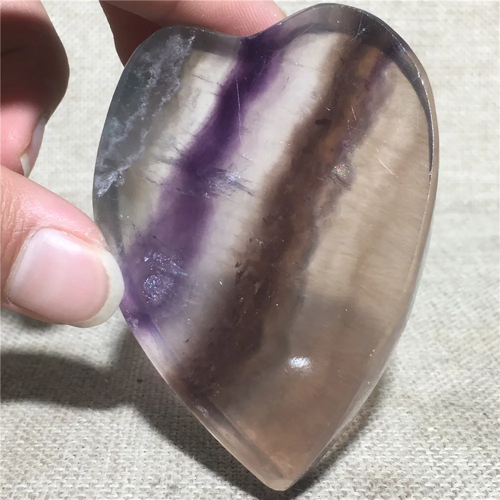 

Natural Fluorite Quartz Crystals Chakra Healing Carve Gemstones Ornament For Home Decoration Reiki Treatment Love Heart Gift
