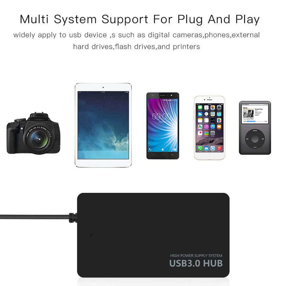 

1pc High Speed USB 2.0/3.0 HUB Multi USB Splitter 4 Ports Expander Multiple USB Expander Computer Accessories For Laptop PC