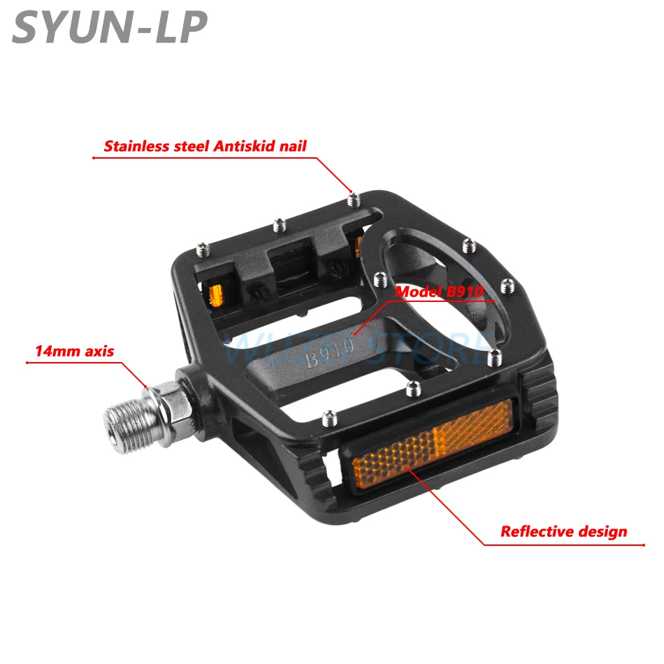 SYUN LP-B910 педали MTB велосипедные противоскользящие педали Сверхлегкий подшипник палин педали велосипедные аксессуары