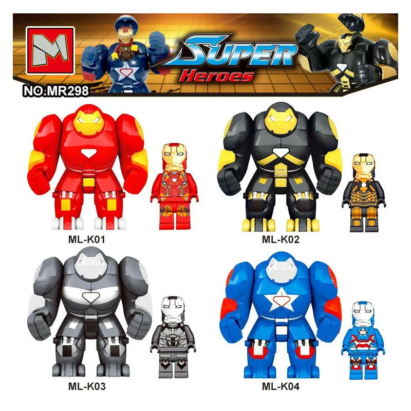 4 шт./лот Mr298 DC Marvel es с халкбастером модель строительные блоки обучающая игрушка