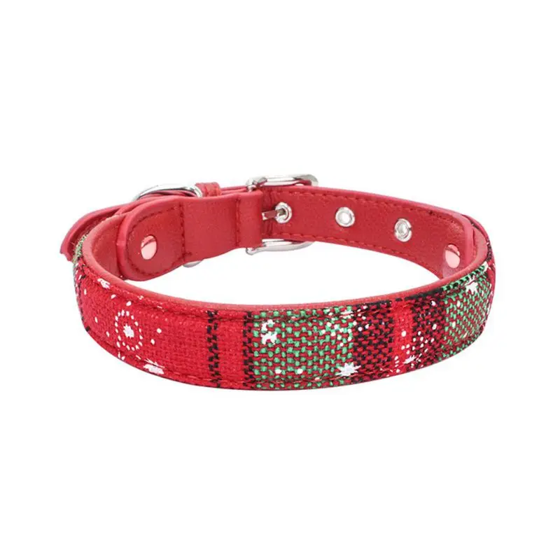Ошейник для собак шлейки Рождественский Мягкий тканевый ошейник узел щенков