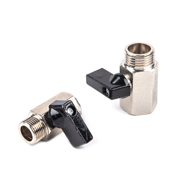 

1PC 1/8" 1/4" 3/8" 1/2" Threaded Mini Brass Ball Valve BSP Male To Female Air Compressor Valves Water Gas Oil Shut Off Valve