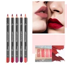Матовая помада-карандаш, гладкая подвеска, изогнутая подводка для губ, водостойкая Помада-карандаш без обесцвечивания, стойкая Косметика для макияжа, 12 цветов