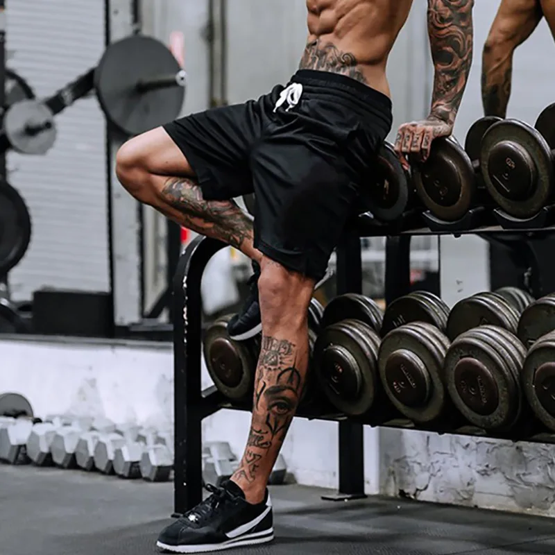 Шорты мужские спортивные сетчатые джоггеры штаны для спортзала дышащие