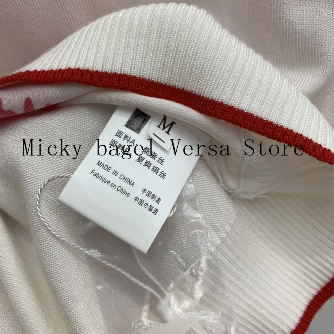 

21 luxury brand five pointed star pendant tassel printing fashion women's short sleeve versatile round neck loose casual T-shirt