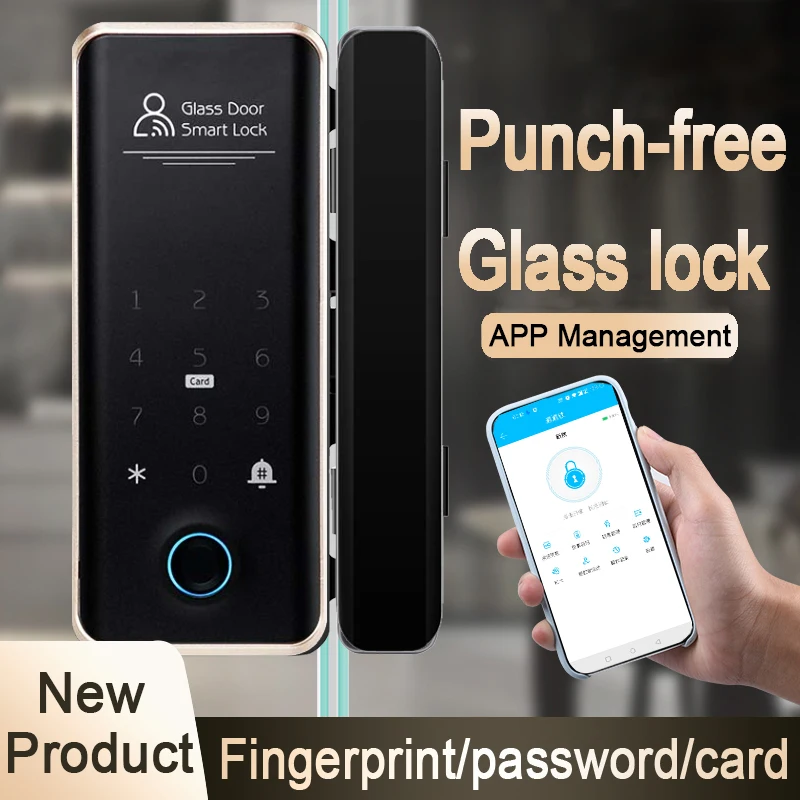 Review TTLOCK Mobile Phone APP Unlock Fingerprint Bluetooth Magnetic Card Password Office Glass Door Deadbolt Smart Door Lock