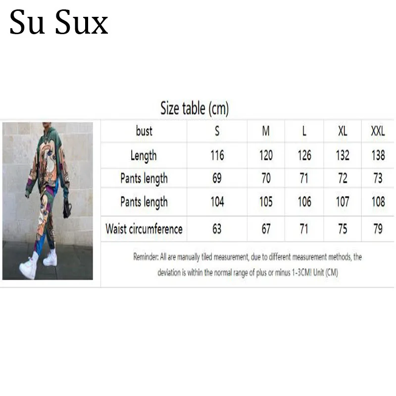 

Casual Tracksuit 2 Piece Set Women Print Pullover Sweater and Long Pants Suit Loose Outfits Female Sportwear Vestidos 2021 Autum