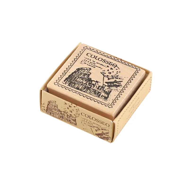 Винтажные европейские почтовые марки DIY Деревянные и резиновые штампы для