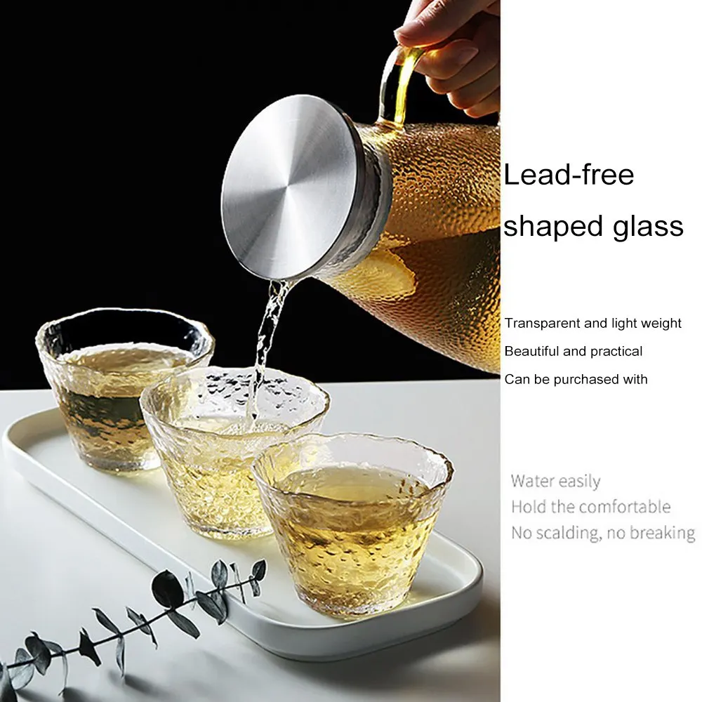 

2L Nordic Concise Glass Water Jar Juice Lemonade Jug Flower Tea Pot Hot/Cold Water Pitcher Heat-proof Transparent Glass Teapot