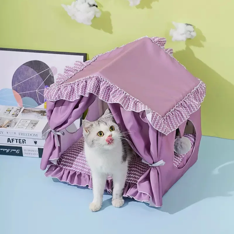

Pet Cat Tent Detachable Comfort House Dog House Cat Hammock Puppy Cat Small Animal Household Items Removable Washable