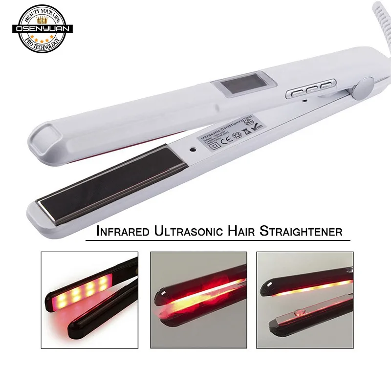 Профессиональный утюжок для выпрямления волос ультразвуковой инфракрасный с ЖК