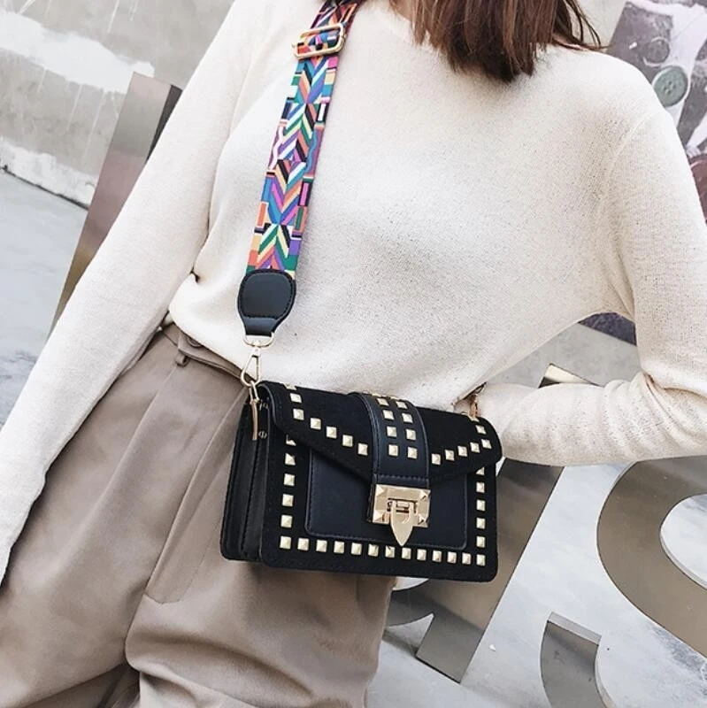 Роскошные сумки женские сумки дизайнерские Sac основной Femme кошелек и сумки известный бренд заклепки сумки через плечо для женщин Bolso Mujer