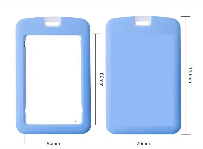 

Simple And Fresh Color Badge Holder Soft Silicone Meal Card Bus Card Holder Business Work Badge Badge Holder Brand Name