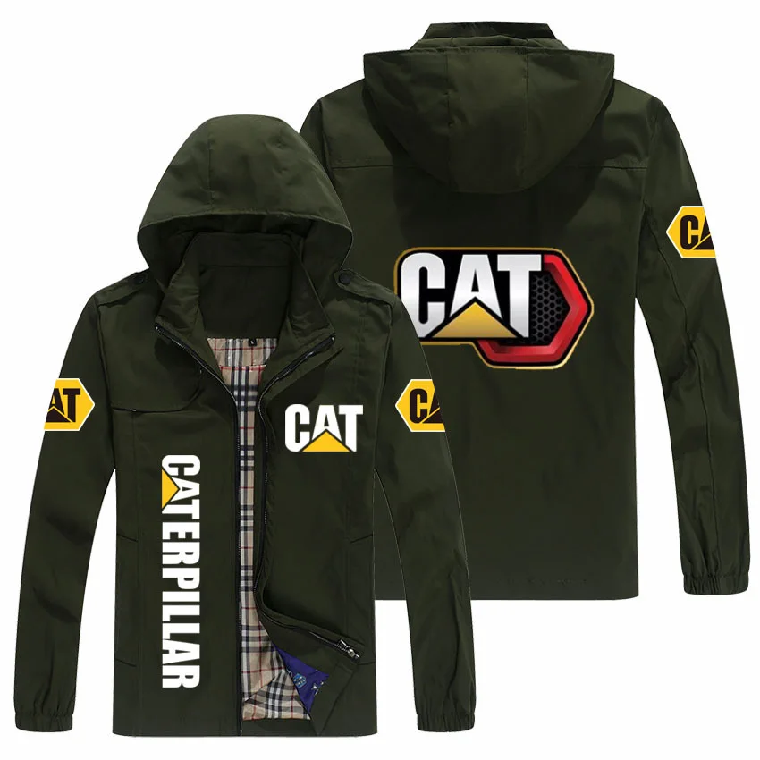 

Boutique racing men's jacket 2021 men's zipper jacket spring and autumn fashion slim jacket sports casual CAT LOGO jacket M-5XL