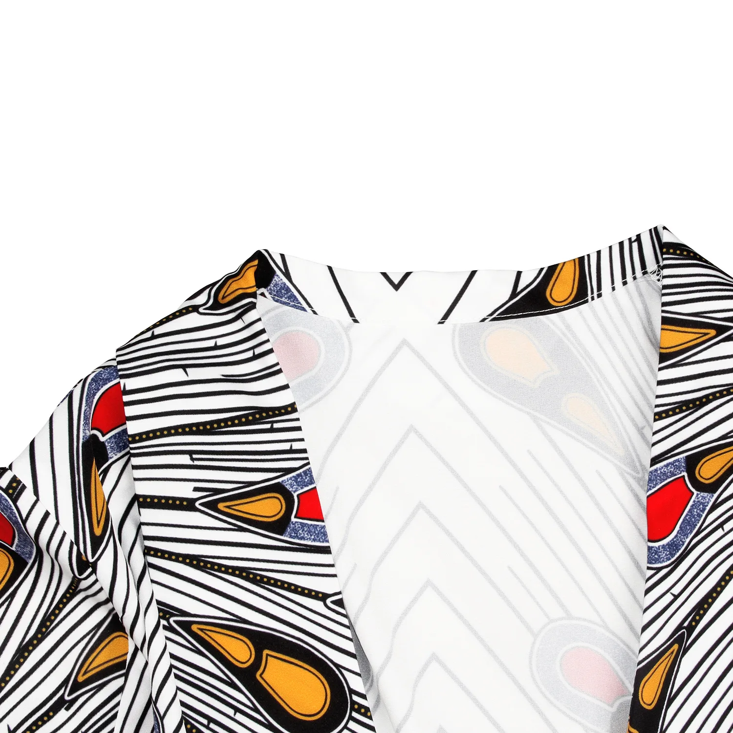 

New Digital Print Dress Spring 2021 African Women's V-Neck Long-Sleeved Collocation Belt Fashion Casual Street Style Swing Dress