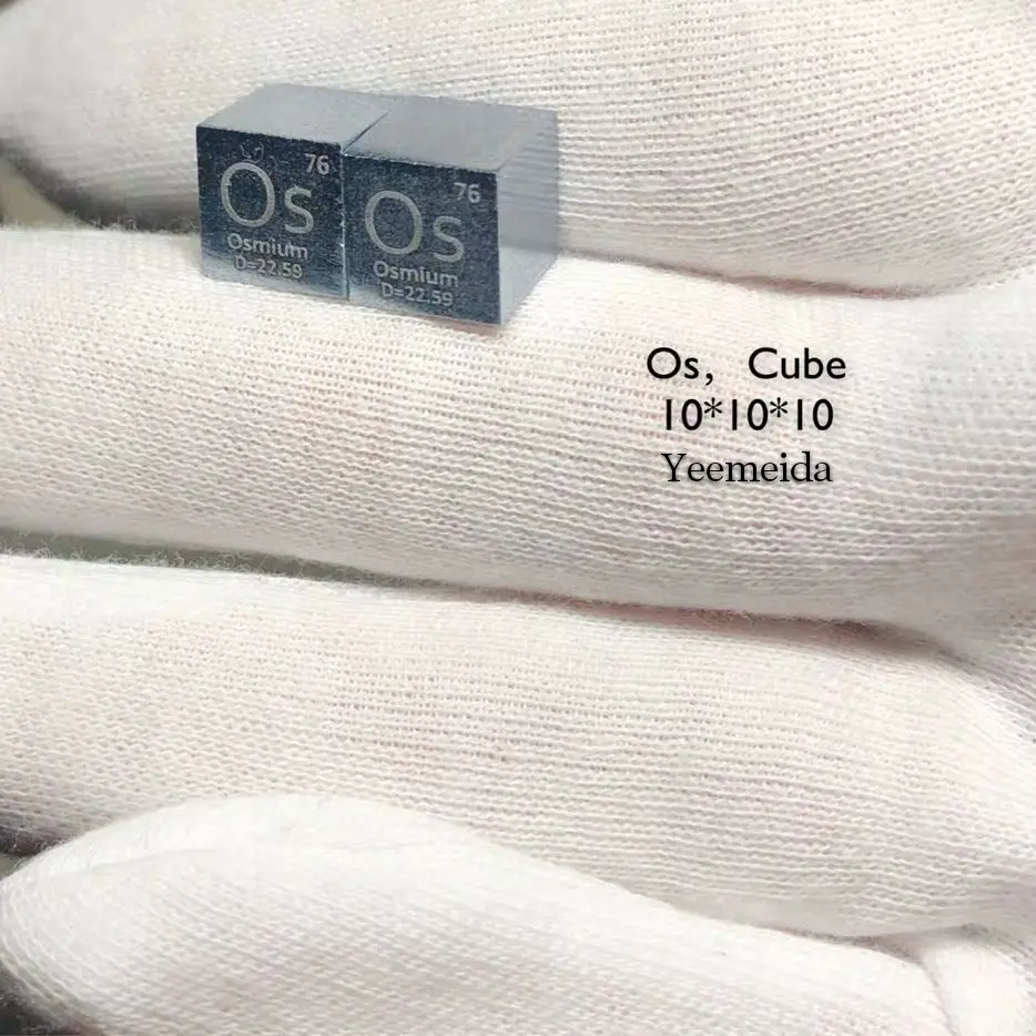 

Hot Sale 10 X 10 X 10mm Metal Osmium Cube Periodic Table Of Elements Cube(Os99.95%) Educational Toy Gift For Kid Children Adult