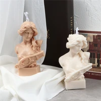 3d myth of the goddess female silicone candle molds violin shape resin making torso statue soap figure lady goddess soft tool