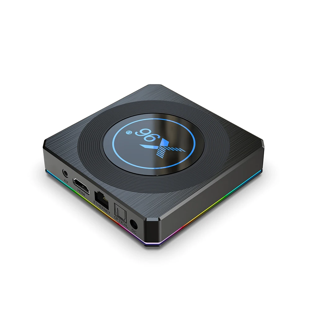 DQiDianZ Amlogic S905X4 X96 X4 Смарт RGB светильник ТВ коробка Android 11 4G 64G Wifi Youtube медиаплеер 8K