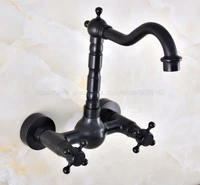 black oil rubbed brass bathroom sink faucet kitchen faucet wall mounted swivel spout vessel sink faucet znf848