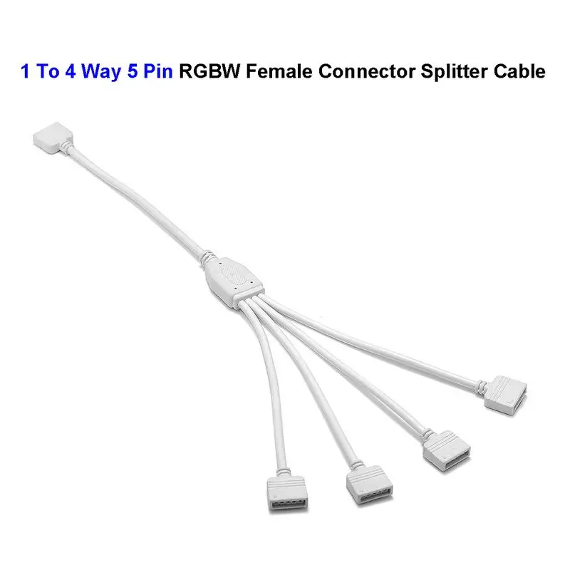 Светодиодная лента RGBW разветвитель кабеля 5 контактный Женский Разъем RGBWW