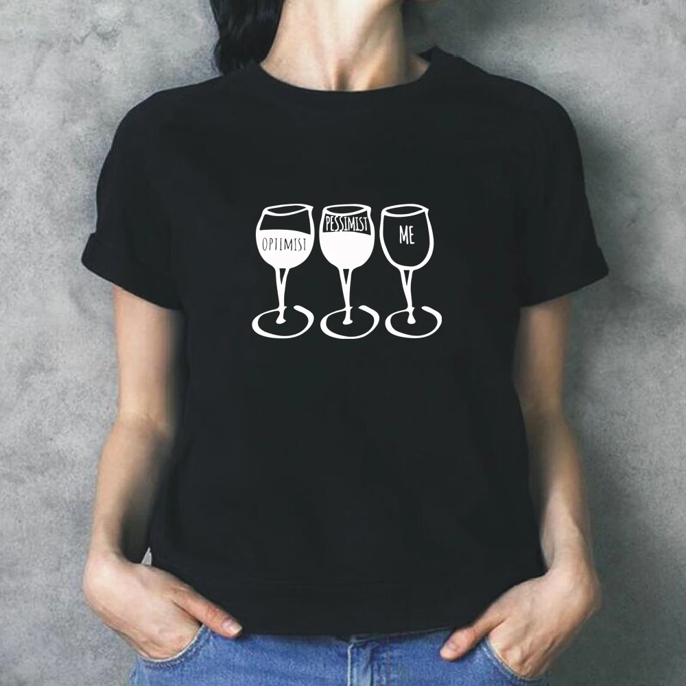 

Fashion Women T Shirt Goblet Printed Short Sleeve O-neck Funny T-shirt Wine Casual Women Tee Shirt Streetwear Clothes Brand