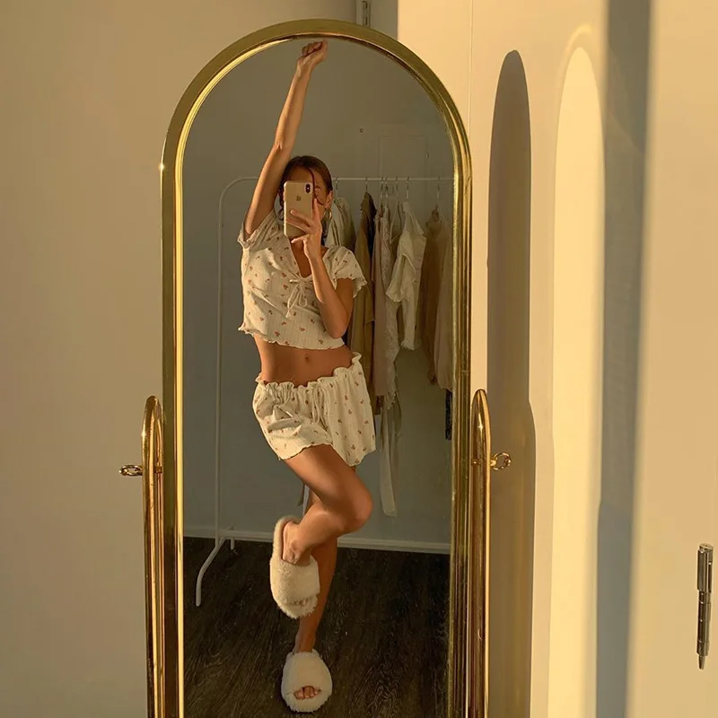 Комплект одежды ArtSu женский из 2 предметов свободный топ и шорты в стиле бохо