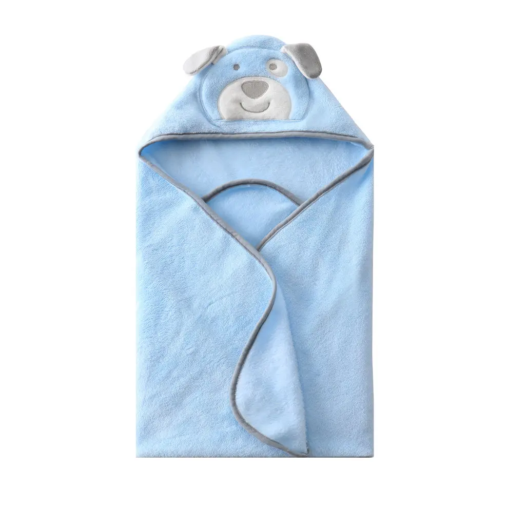 Теплое детское одеяло для пеленания фланелевое с капюшоном и героями