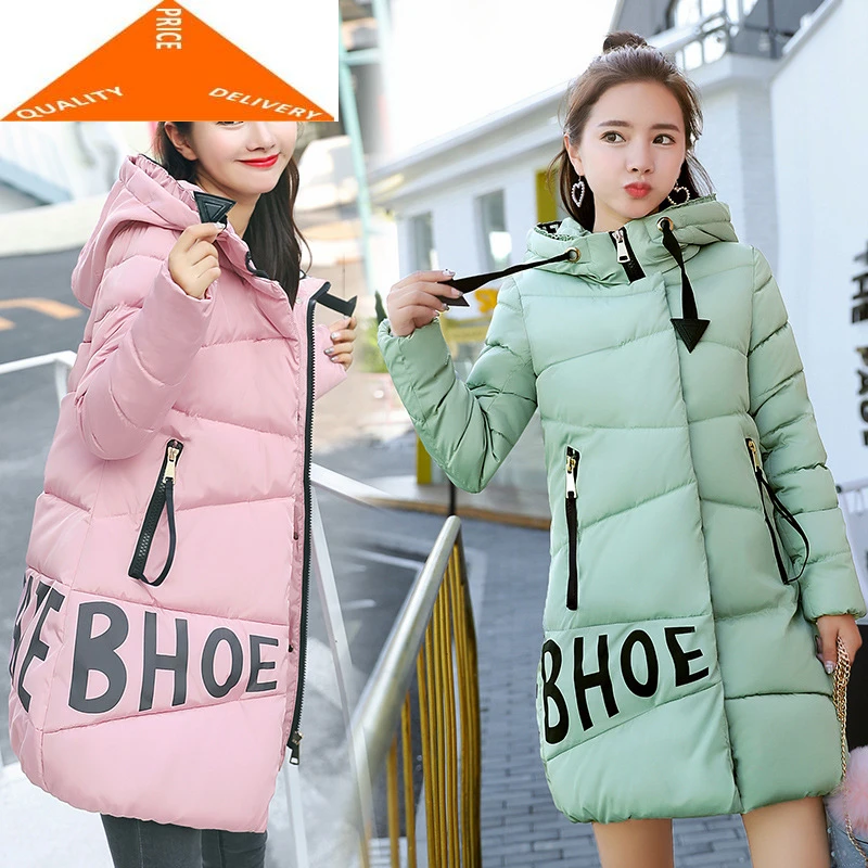 

Женская пуховая Модная хлопковая куртка с капюшоном зимнее пальто женская теплая парка с подкладкой Mujer 2020 Женская парка с принтом 5690