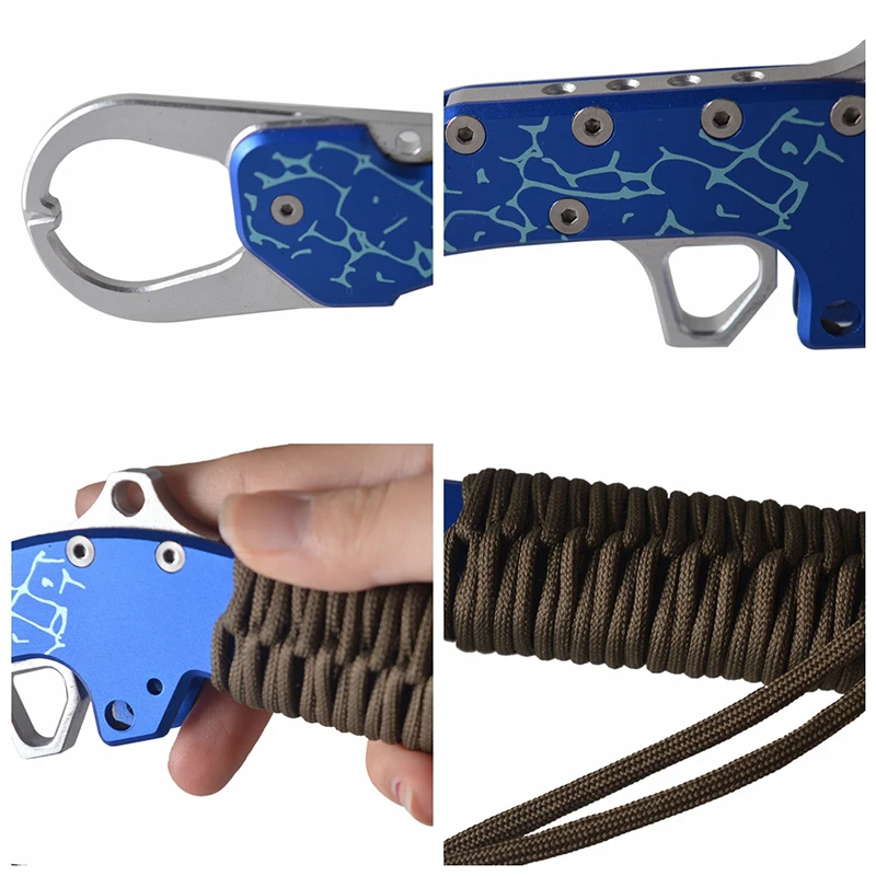 

Anti-slip Stainless Steel Fish Lip Gripper Fishing Tools Set Fishing Grips with Scale Controller Fishing Gear 15KG/33L HOT