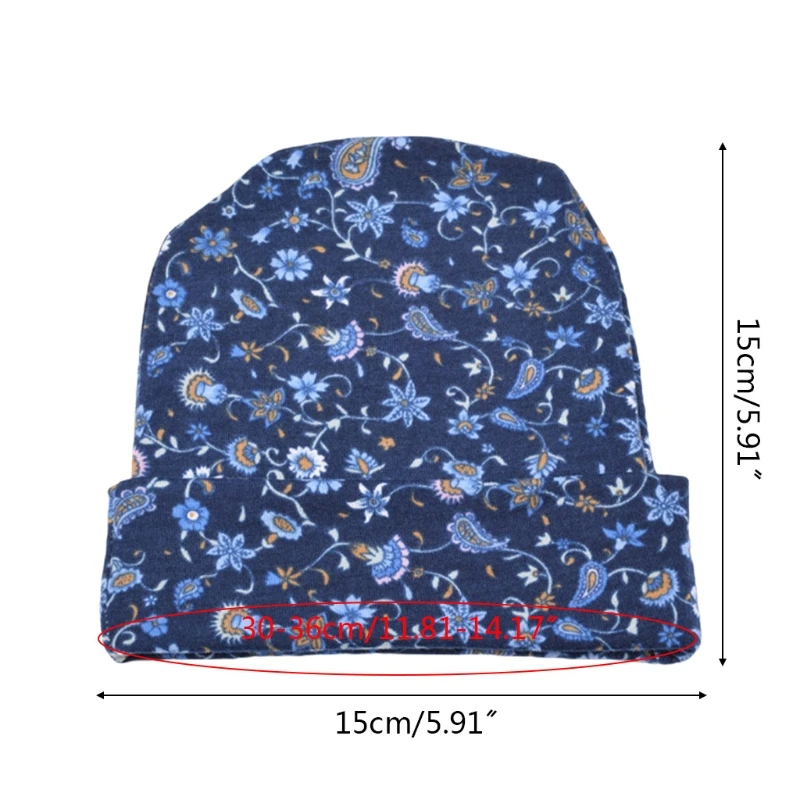 

Baby Infants Printing Beanie Hat Toddler Knitted Cotton Cuffed Cap for Children Newborn Bonnet Shower Gifts