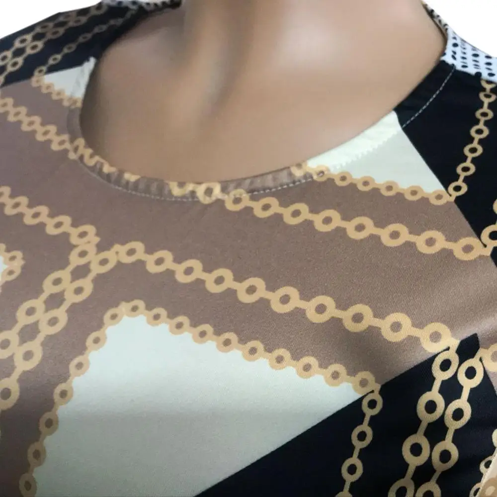 Мини-платье в стиле ретро с принтом женское модное платье высокой талией