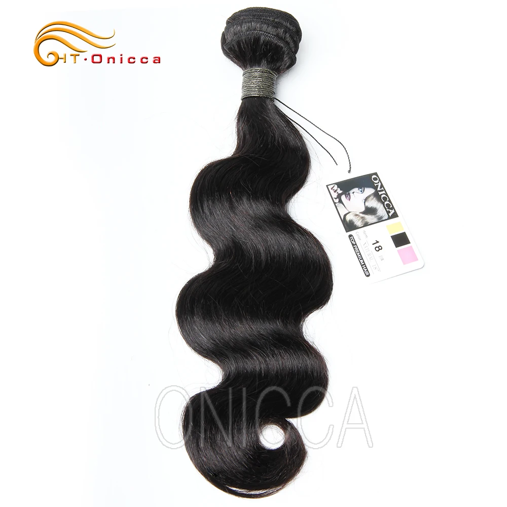 Brazilian Hair Weave Bundles 8 to 22 24 Inch Body Wave Non Remy Human Hair Extension 1 3 4 Bundle Deals Natural Color Htonicca