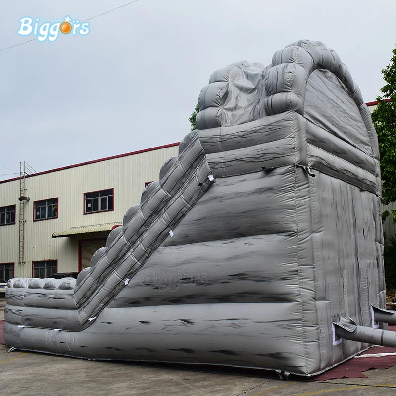 

Factory 0.55mm PVC Tarpaulin Summer Inflatable Water Slide With Pool For Kids