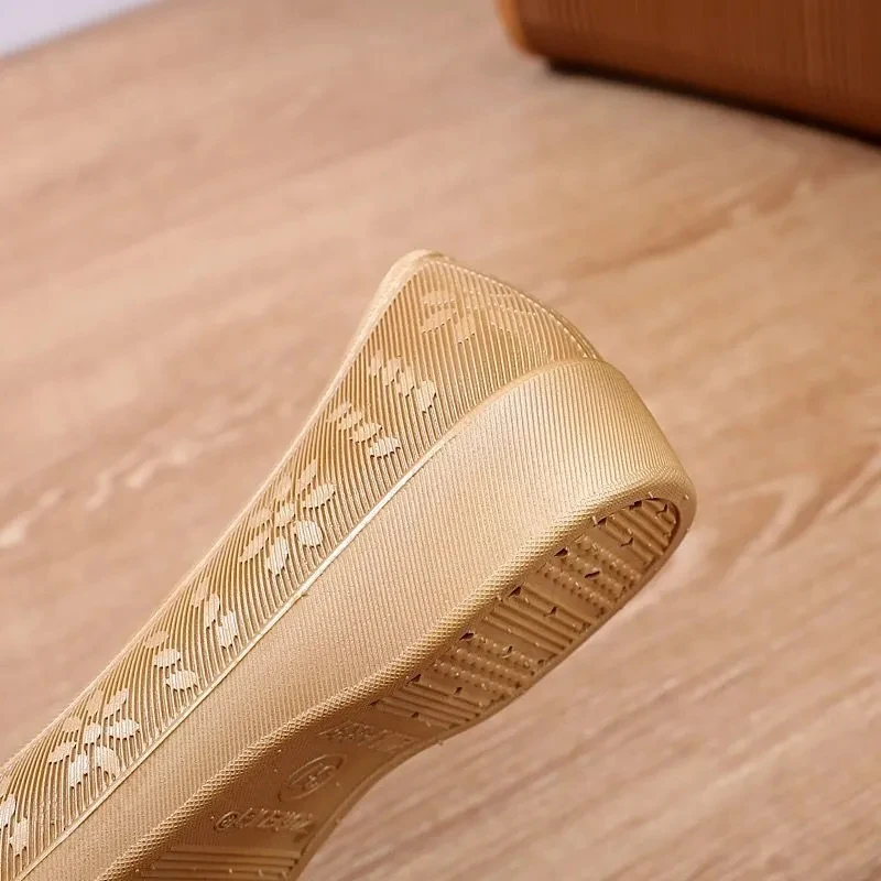 Водонепроницаемые туфли для работы в ресторане женские лоферы дождевая обувь