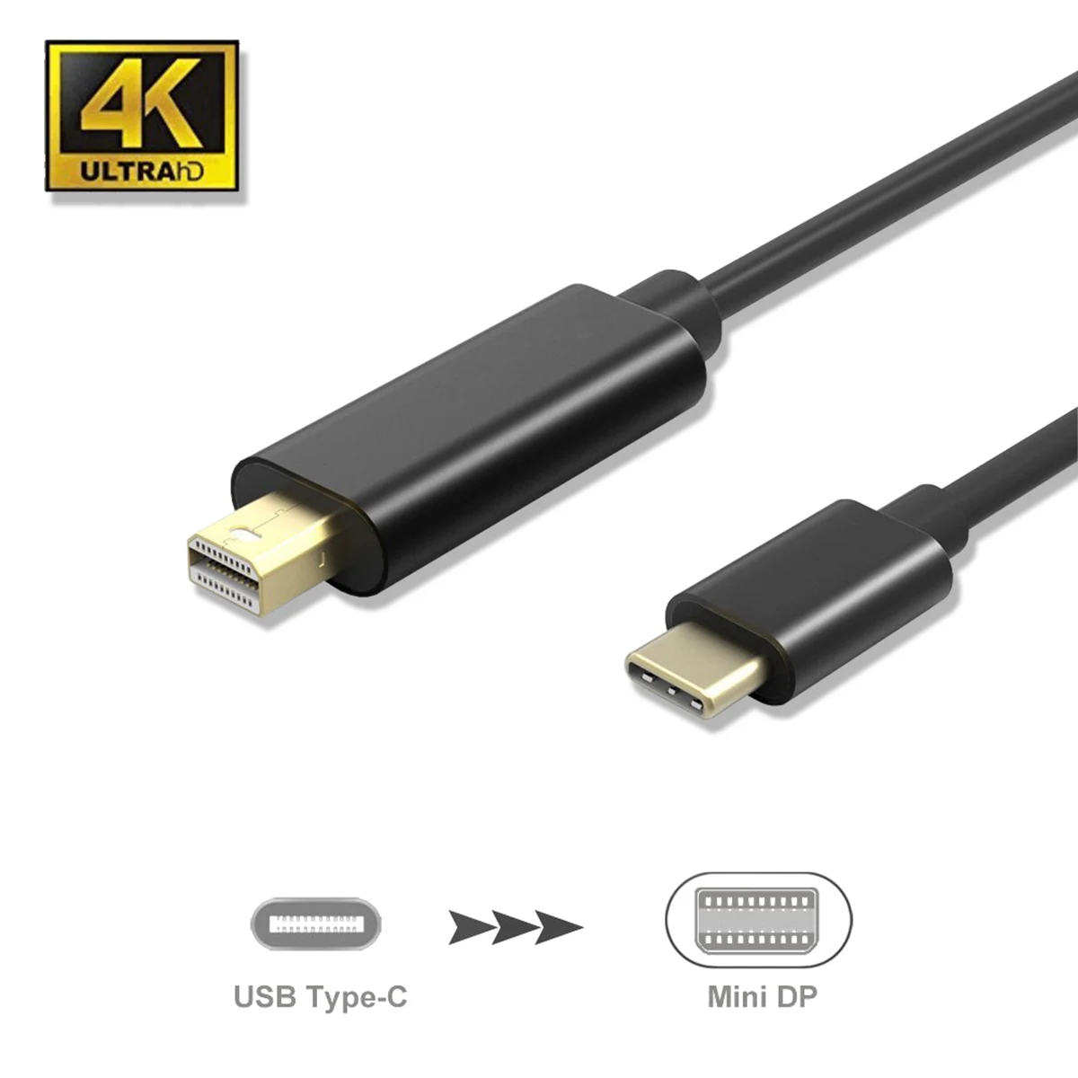 

USB C to Mini DisplayPort Cable 4K60HZ 1.8m/6ft USB Type-C to DP Adapter Thunderbolt 3 to Mini DP Cable Cord for MacBook