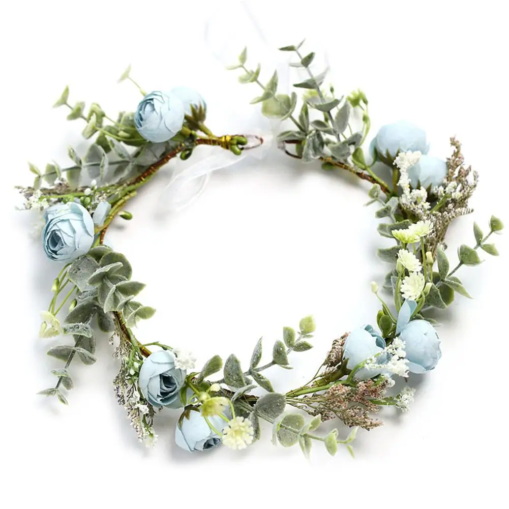 Платье невесты с цветочным принтом Корона повязка на голову фотография