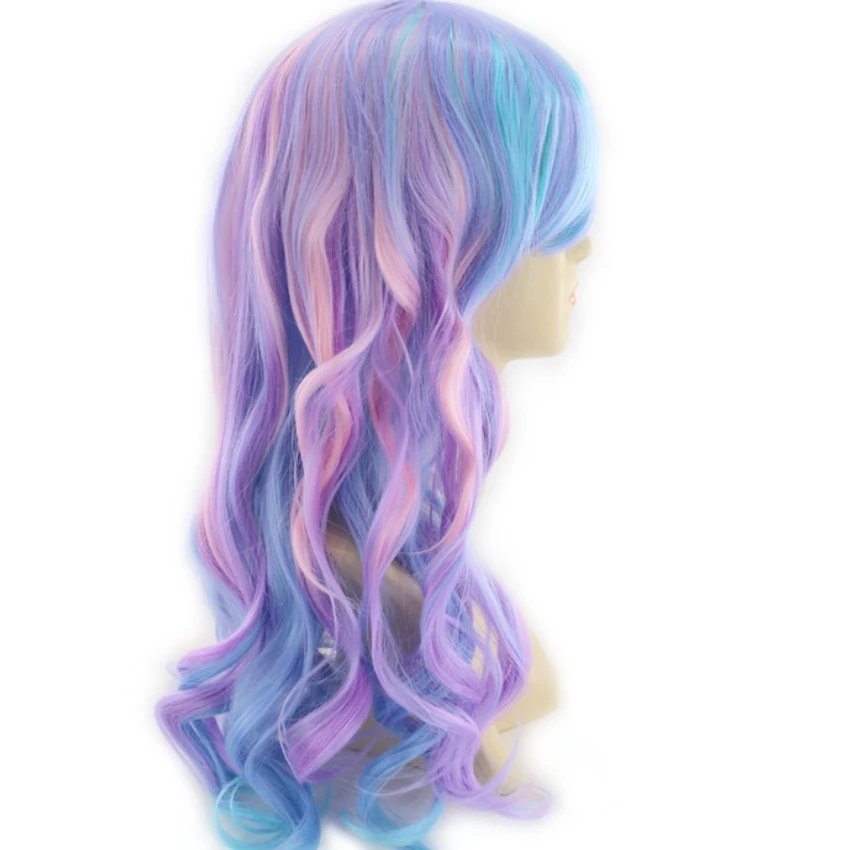 Парики в стиле Харадзюку для косплея длинные вьющиеся искусственные волосы