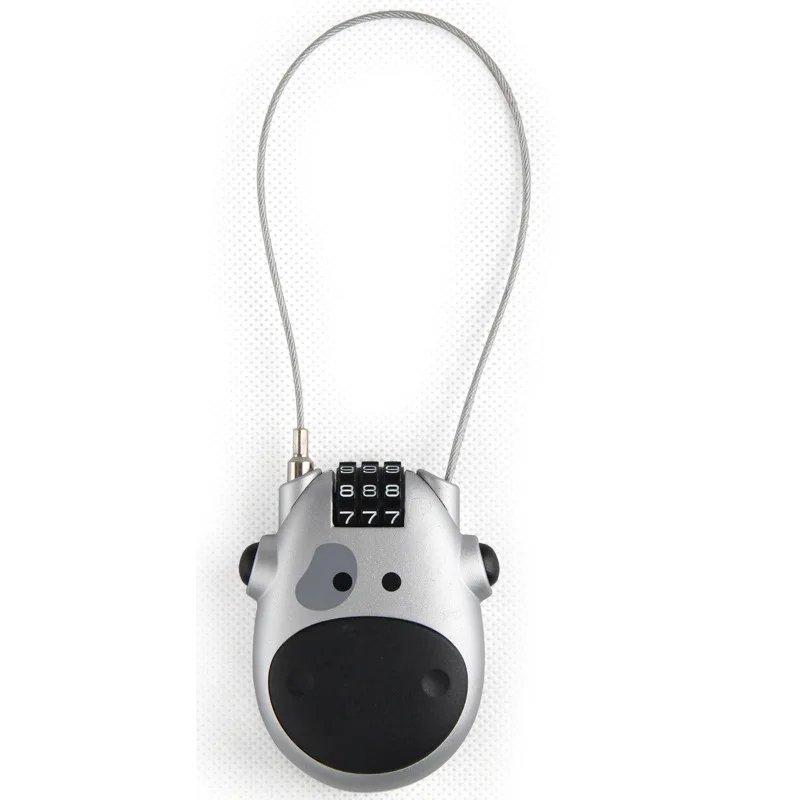 Универсальный стальной трос с кодовым замком для мотоциклетного шлема замок