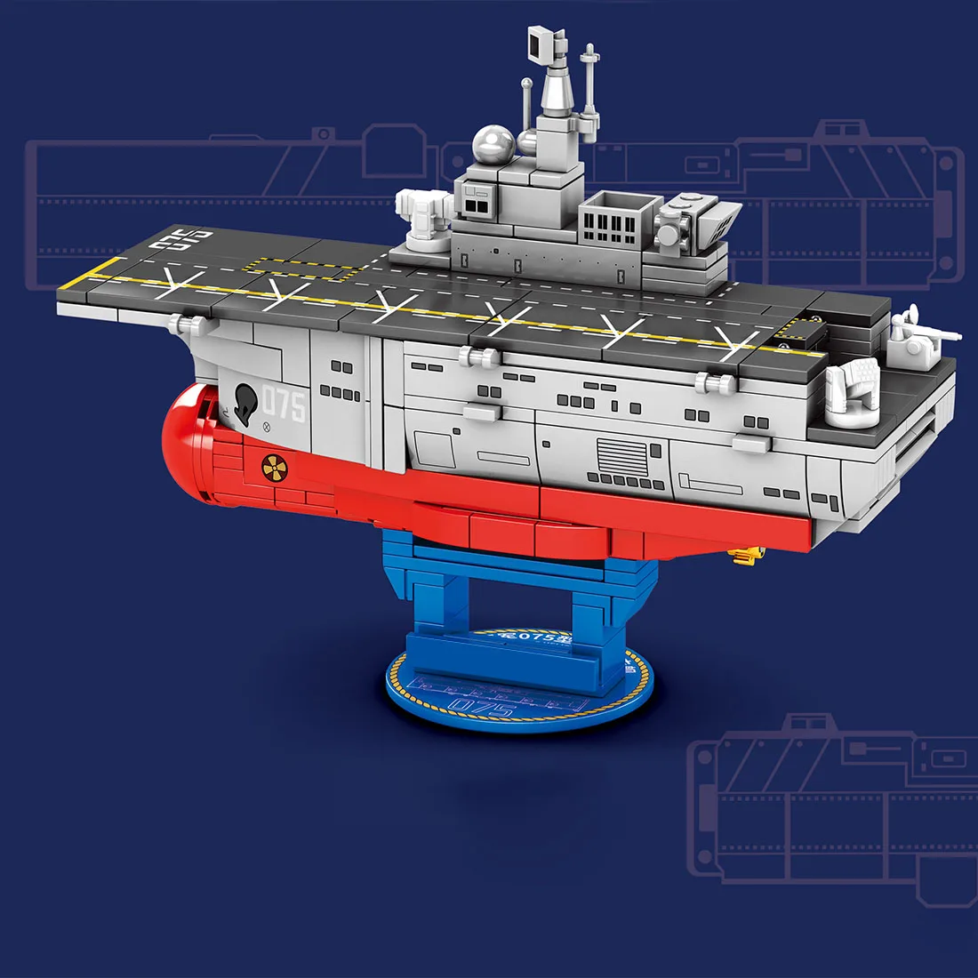 

367Pcs Military Series Model Amphibious Warship Battleship Bricks Toy For Children Adult Creative Gifts