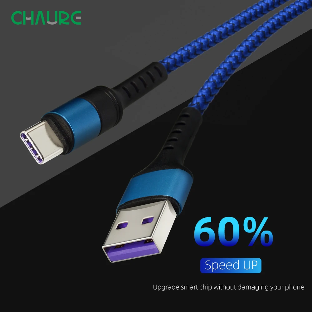 CHAURE usb type C кабель 5a для huawei Xiaomi мобильный телефон кабель для быстрой зарядки синхронизации данных type c кабель для быстрой зарядки 1 м 2 м