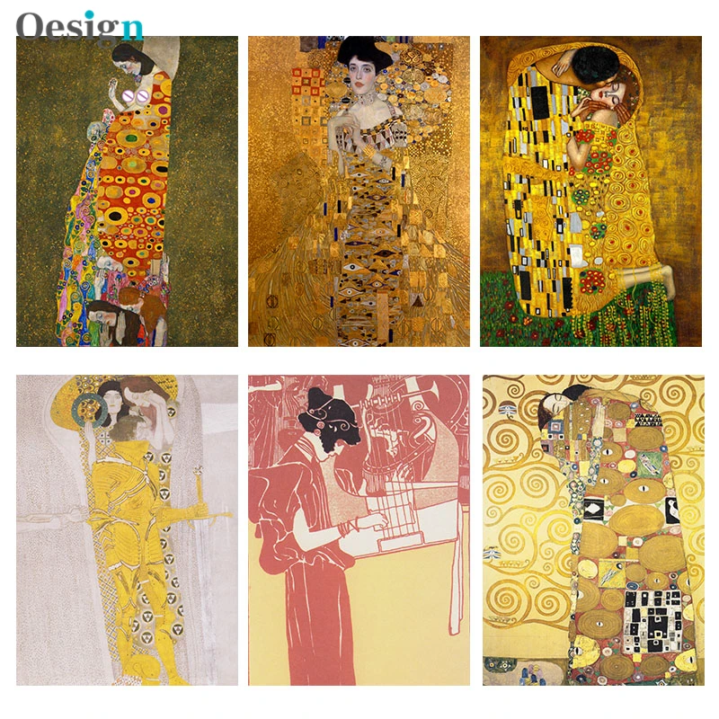 Квадро-де-пинтура поцелуй масла от guizav klimt arte para sala de estar pintura decorativa reоткровенные