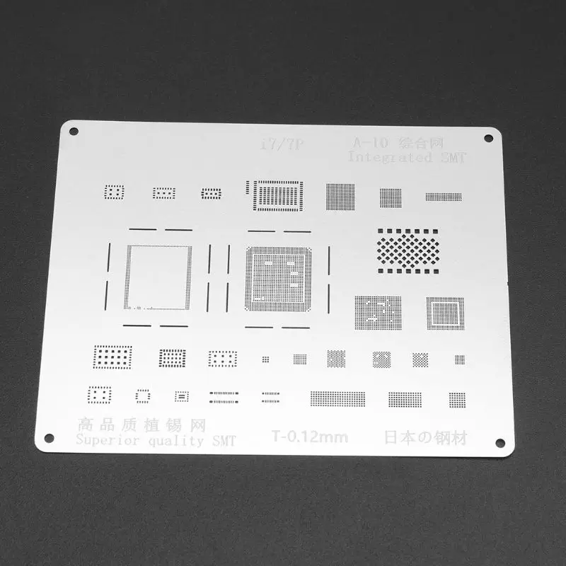 

2D BGA Reballing Stencil Template Groove for iPhone A10 IC Chip for iPhone 7/7Plus BGA Planting Stencil