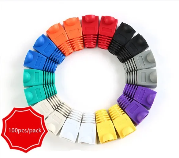 Крышка для разъема ботинок крышка головка 100 ПК адаптер разъемов RJ45 Cat5 CAT6 0 6 мм