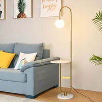 modern floor lamp led standing lamp with round table glass ball art deco living room reading lights hotel bedroom bedside lights