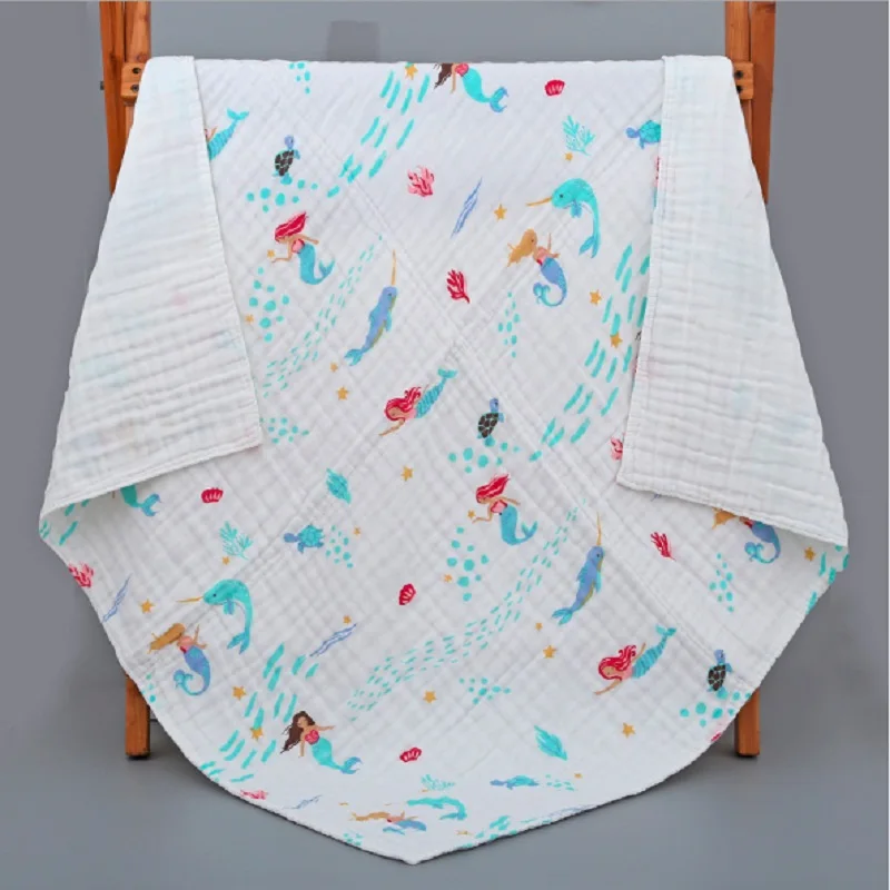 Детское одеяло из хлопка супер мягкое детское для новорожденных пеленка