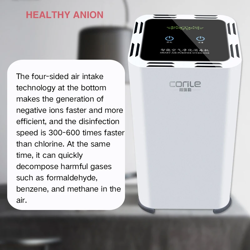 

Disinfect Air Purifier Deodorization Air Cleaner for Home HEPA Filters USB cable Low Noise Air Purifier Decompose formaldehyde