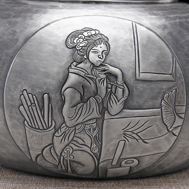 Серебряный чайник из чистого серебра 999 пробы для воды японский кунг-фу чайной