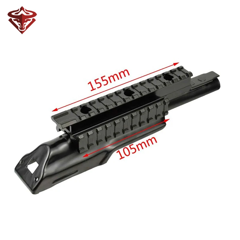 Tactical AK-47 AK 47 Tri-rail Integral Mount Receiver Top Cover Scope Picatinny Weaver Rail Base For Hunting | Спорт и развлечения