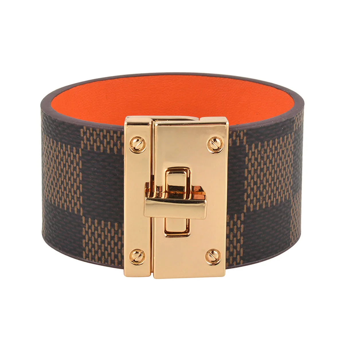 Модный шахматный браслет из воловьей кожи для мужчин браслеты женщин ювелирные