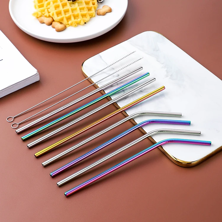 Набор из 10 многоразовых спиральных соломинок для напитков | Дом и сад